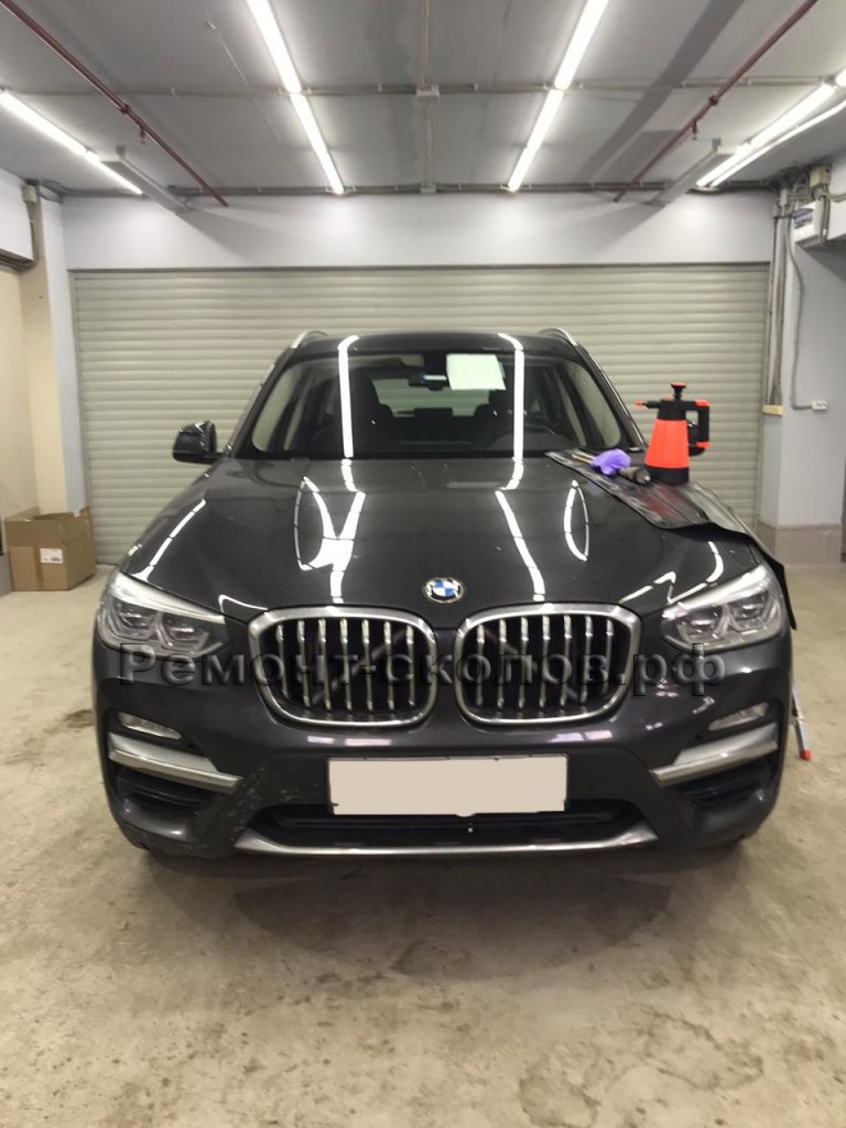 Ремонт трещины и скола на лобовом стекле BMW в ЮЗАО