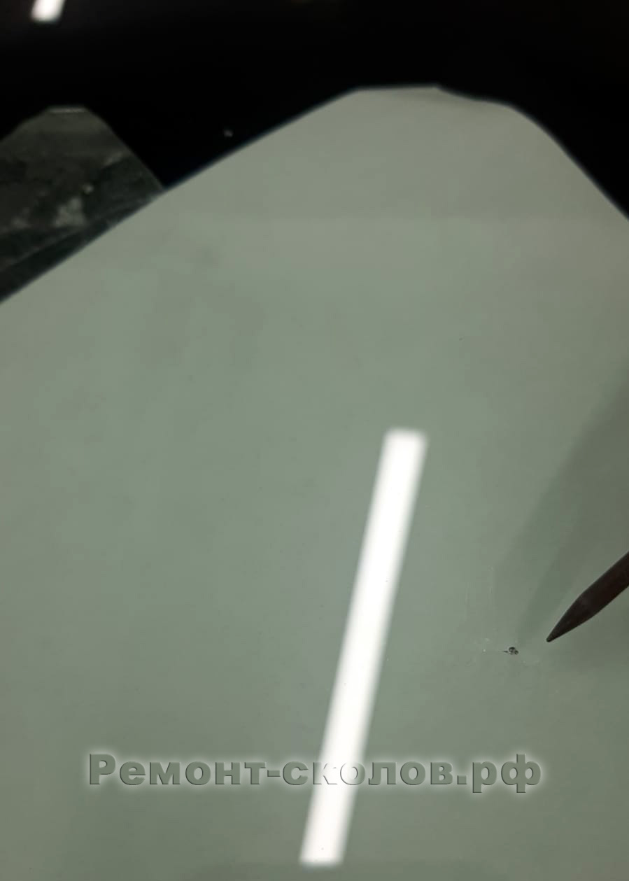 Ремонт скола и трещины на лобовом стекле Hyundai в Крылатском