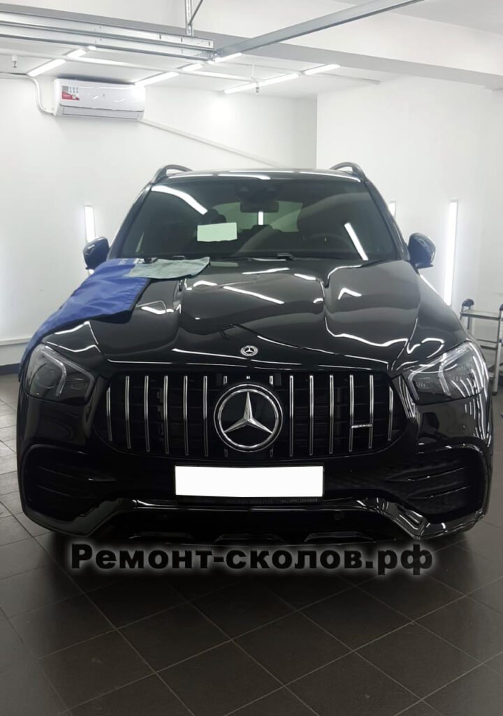 Mercedes-GLE63 ремонт лобового стекла Крылатское